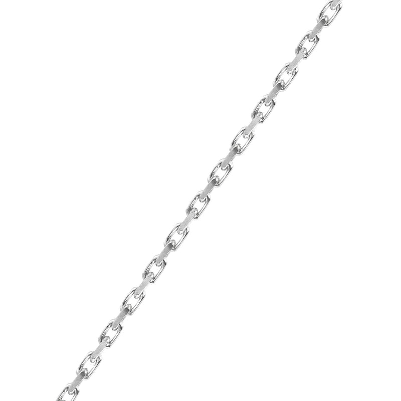 Semi Solid Men's Hermes Bracelet - 10K White Gold