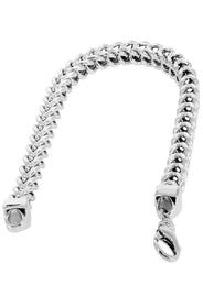 Semi Solid  Womens Franco Bracelet 10K/14K White Gold
