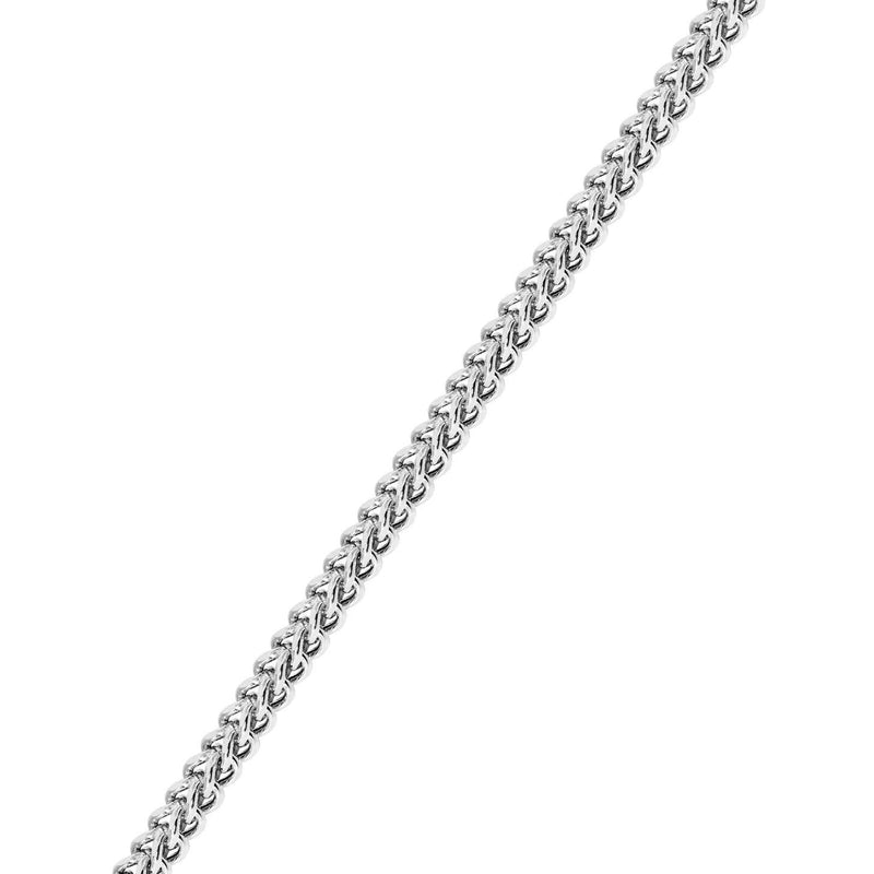 14K White Gold Bracelet Semi Solid  Franco