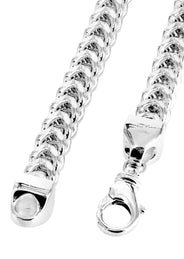 Mens Semi Solid  Franco Chain 10K White Gold