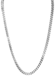 Mens Semi Solid  Franco Chain 10K White Gold