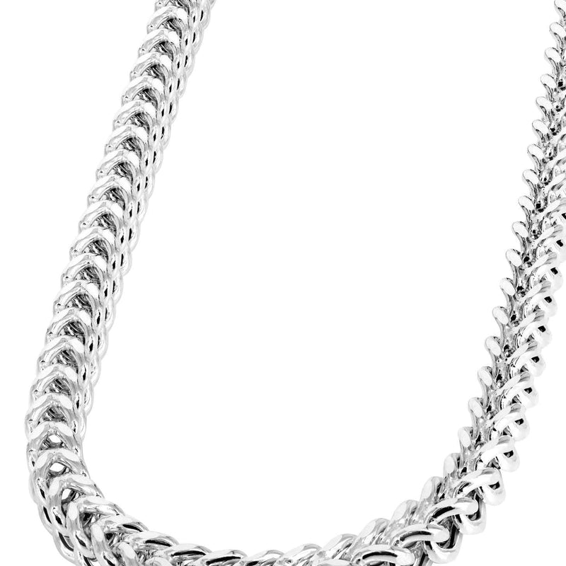 Gold Chain - Mens Semi Solid  Franco Chain 10K/14K White Gold