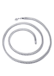 Gold Chain - Womens Semi Solid  Diamond Cut Franco Chain 10K/14K White Gold