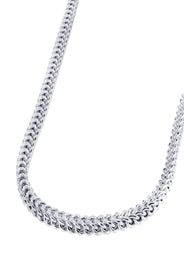 Gold Chain - Womens Semi Solid  Diamond Cut Franco Chain 10K/14K White Gold