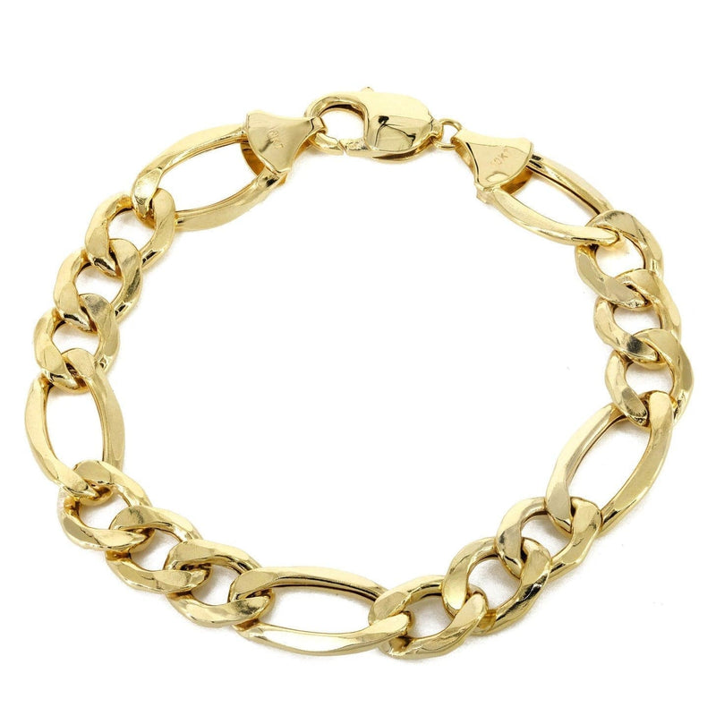 Gold Bracelet Solid Figaro 10K/14K