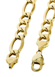 Gold Chain - Womens Semi Solid  Figaro Chain 10K Gold
