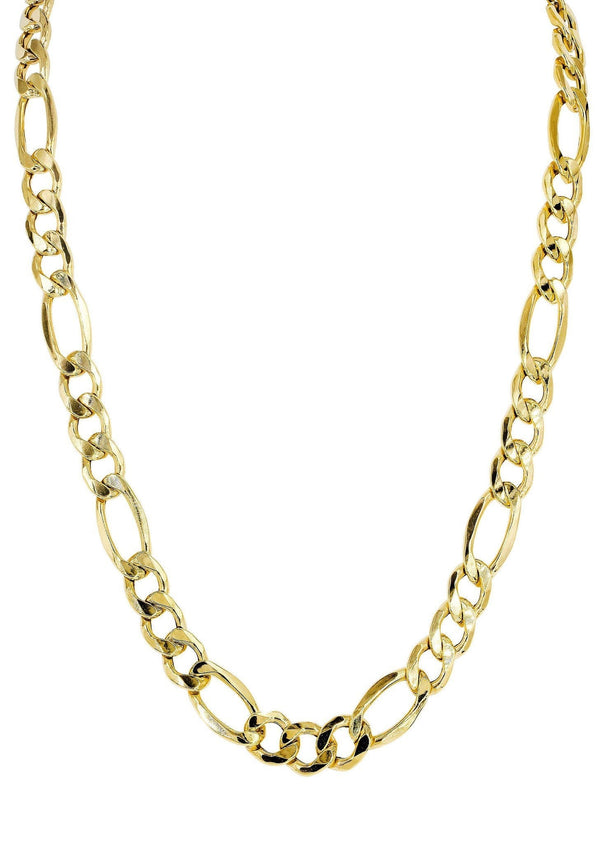 Womens 14K Gold Chain - Solid Figaro Chain