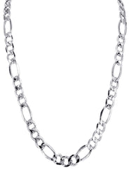 White Gold Chain - Mens Solid Figaro Chain 10K/14K Gold