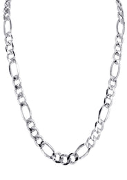 White Gold Chain - Womens Semi Solid  Figaro Chain 10K/14K Gold