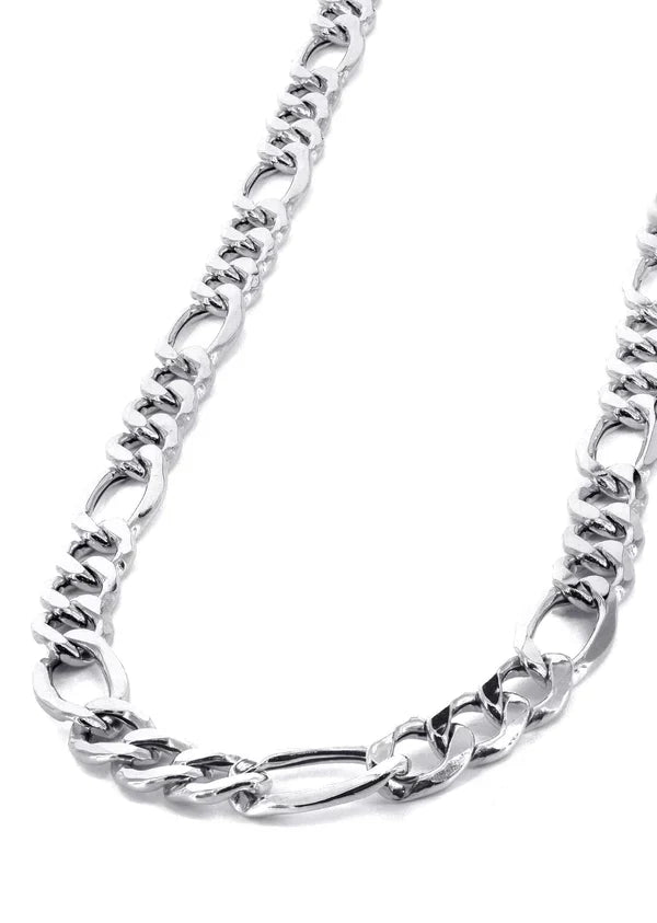 Womens Hollow Figaro Chain 10K/14K - White Gold
