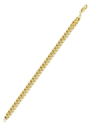 Semi Solid  Womens Franco Bracelet 10K/14K Yellow Gold