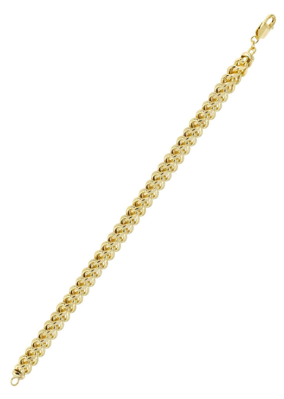 Semi Solid  Womens Franco Bracelet 10K/14K Yellow Gold