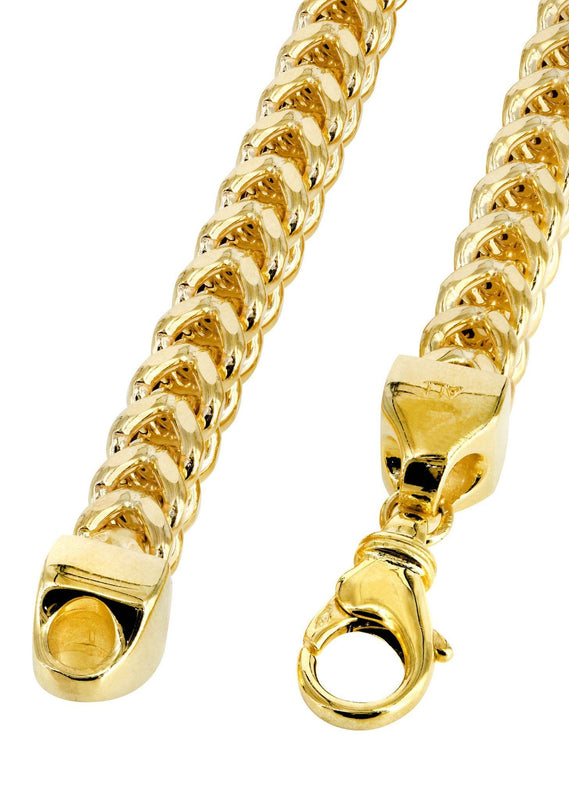 Womens 14K Gold Chain - Semi Solid  Yellow Franco Chain