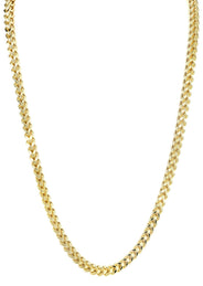Mens 10K Yellow Semi Solid  Franco Chain