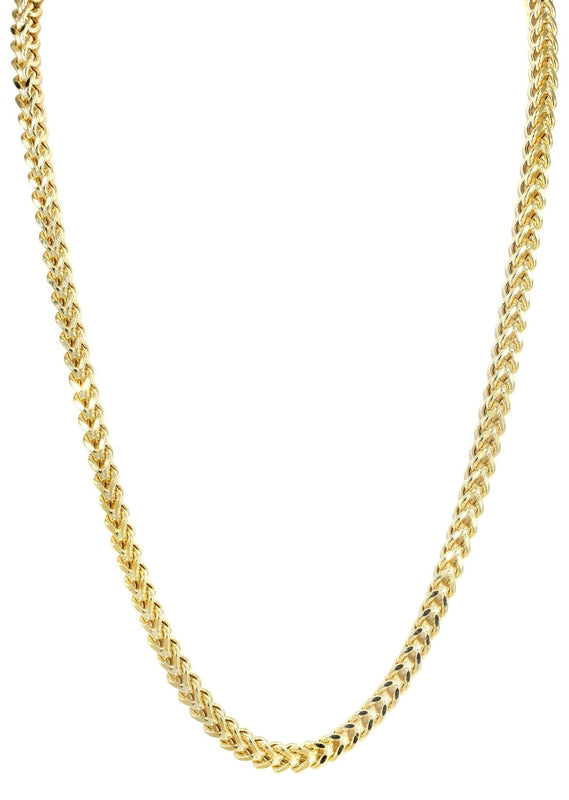 14K Gold Chain - Semi Solid  Yellow Franco Chain