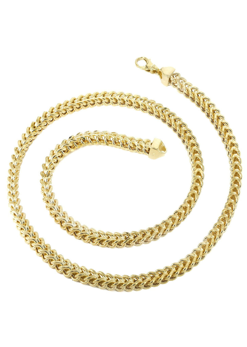 Mens 10K Yellow Semi Solid  Franco Chain