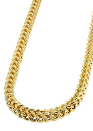 Mens 10K Yellow Semi Solid  Franco Chain