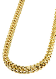 Gold Chain - Womens 10K/14K Yellow Semi Solid  Franco Chain