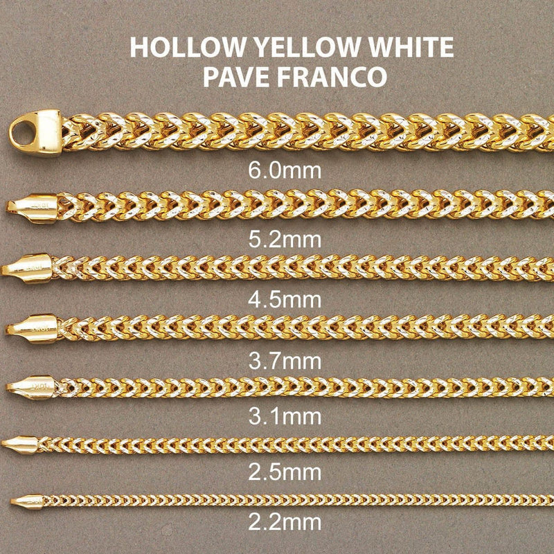 14K Gold Bracelet Semi Solid  Franco Diamond Cut
