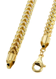 Mens Semi Solid  Diamond Cut Franco Chain 10K Gold