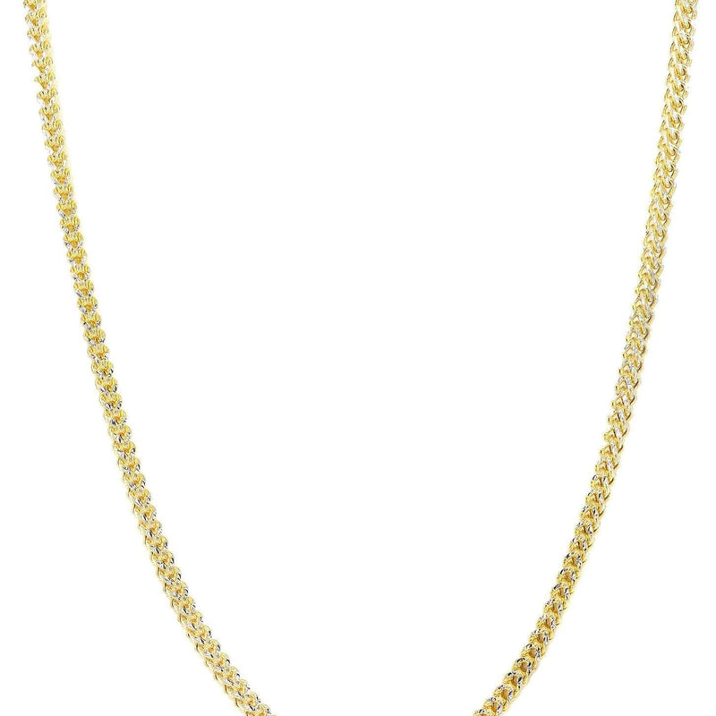 Gold Chain - Womens Semi Solid  Diamond Cut Franco Chain 10K/14K Gold