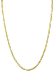 Gold Chain - Womens Semi Solid  Diamond Cut Franco Chain 10K/14K Gold