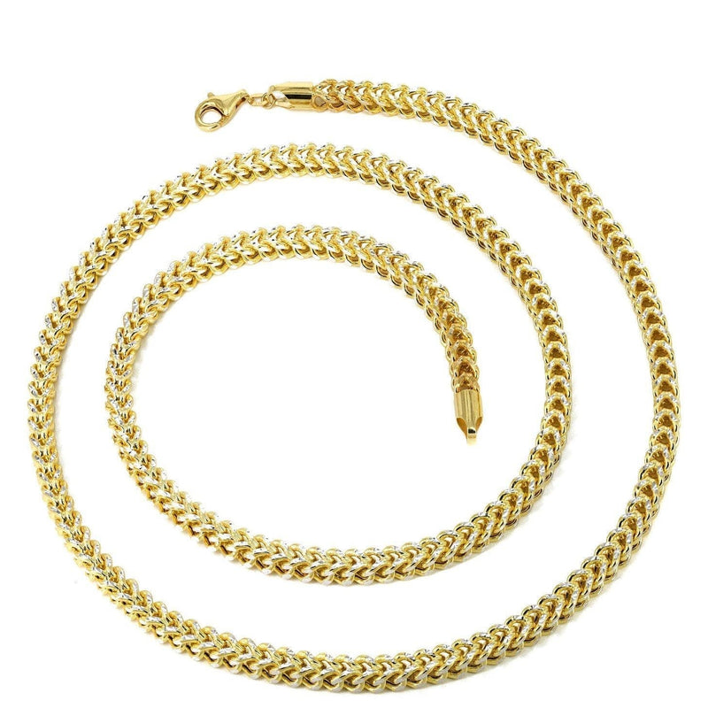 Gold Chain - Womens Semi Solid  Diamond Cut Franco Chain 10K/14K Gold