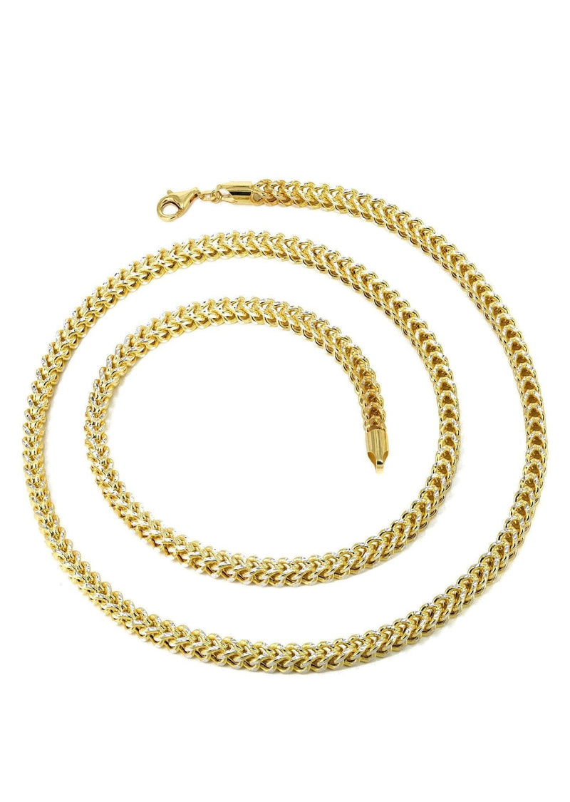 Gold Chain - Womens Semi Solid  Diamond Cut Franco Chain 10K/14K Gold