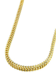 Gold Chain - Womens Semi Solid  Diamond Cut Franco Chain 10K/14K Gold