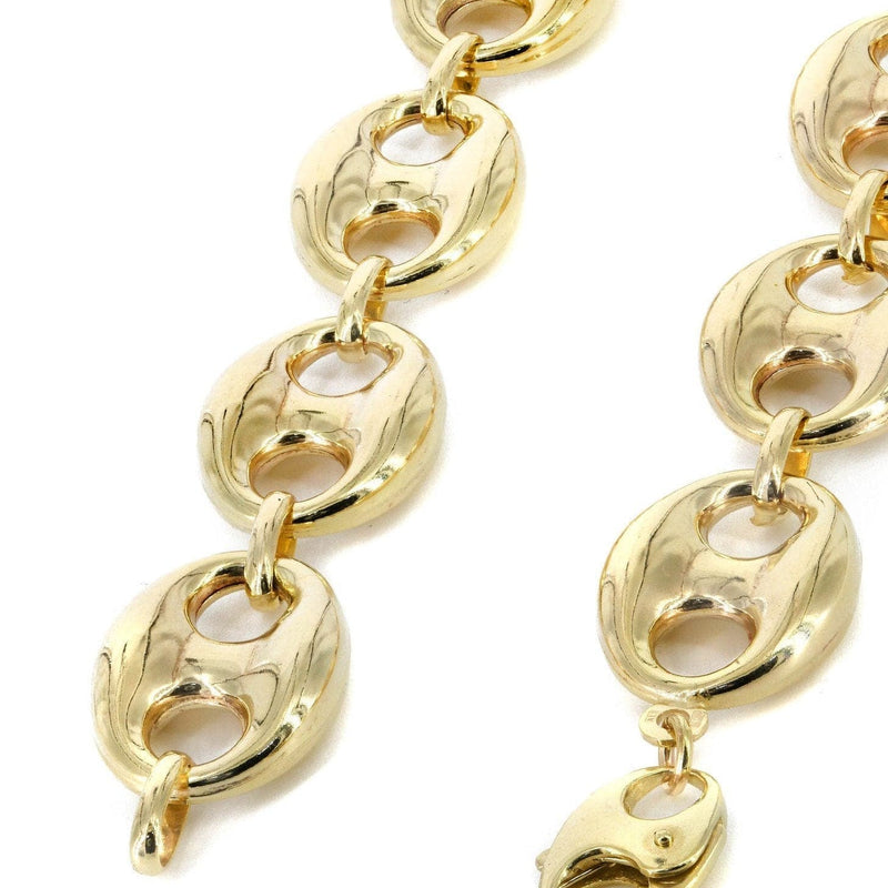 Gold Chain - Womens Semi Solid  Puff Chain 10K/14K Gold