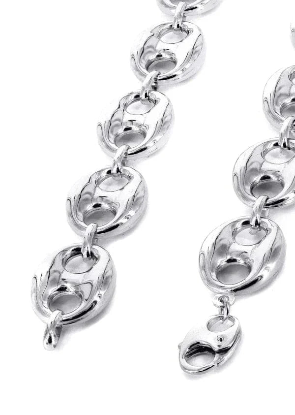 Hollow Puff Gucci Chain 10K/14K - White Gold