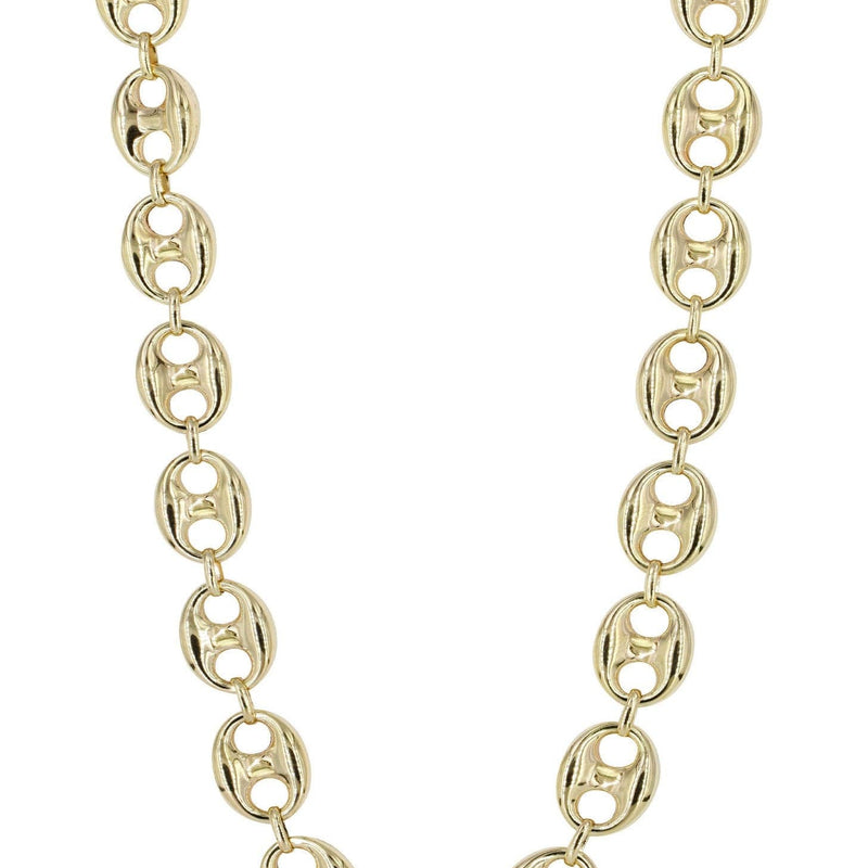 Semi Solid Puff Chain 14K Gold