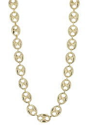 Semi Solid Puff Chain 14K Gold
