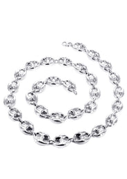 White Gold Chain - Womens Semi Solid  Puff Chain 10K/14K Gold