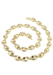 Gold Chain - Womens Semi Solid  Puff Chain 10K/14K Gold