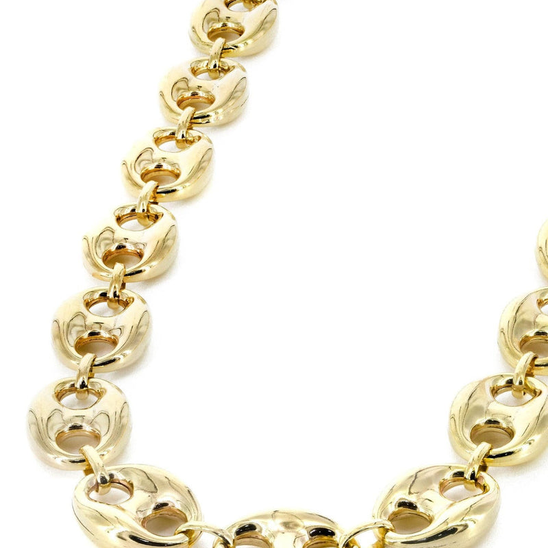 Semi Solid Puff Chain 14K Gold