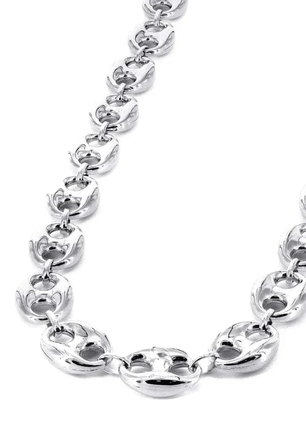 Hollow Puff Gucci Chain 10K/14K - White Gold