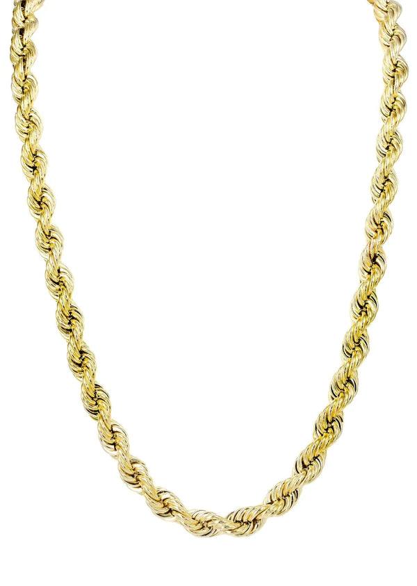Hollow Gold Rope Chain 10K/14K - Yellow Gold
