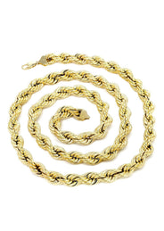 Gold Chain - Womens Semi Solid  Rope Chain 10K/14K Gold
