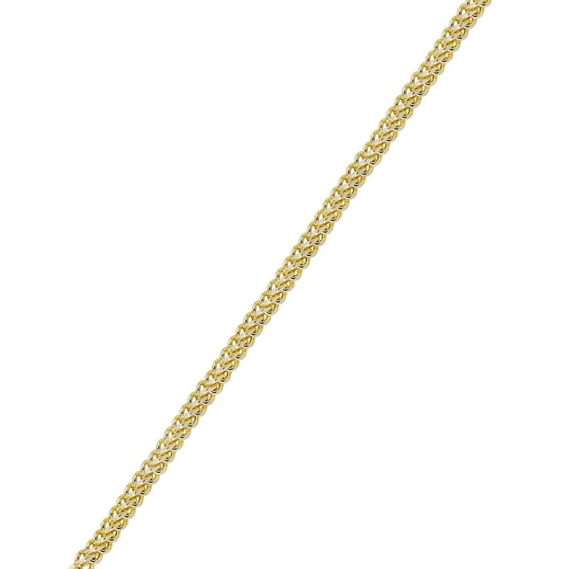 14K Gold Bracelet Semi Solid  Franco Diamond Cut