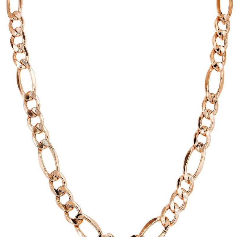 Solid Figaro Chain - 14K Rose Gold Chain
