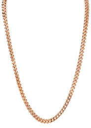 Semi Solid  Rose Franco Chain - 14K Rose Gold