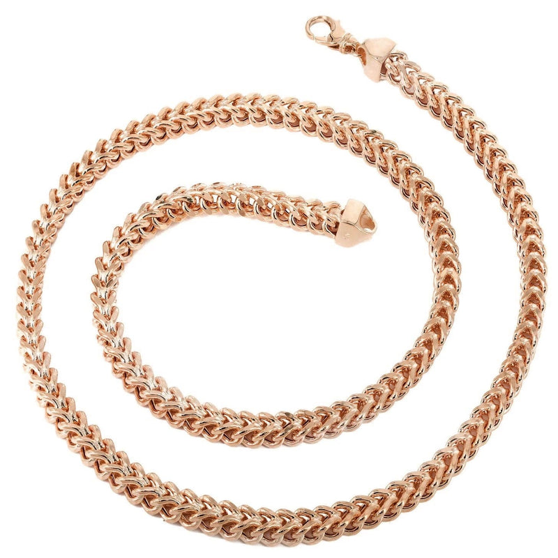 Semi Solid  Rose Franco Chain - 14K Rose Gold