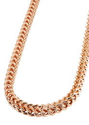 Womens 14K Rose Gold Chain - Semi Solid  Rose Franco Chain