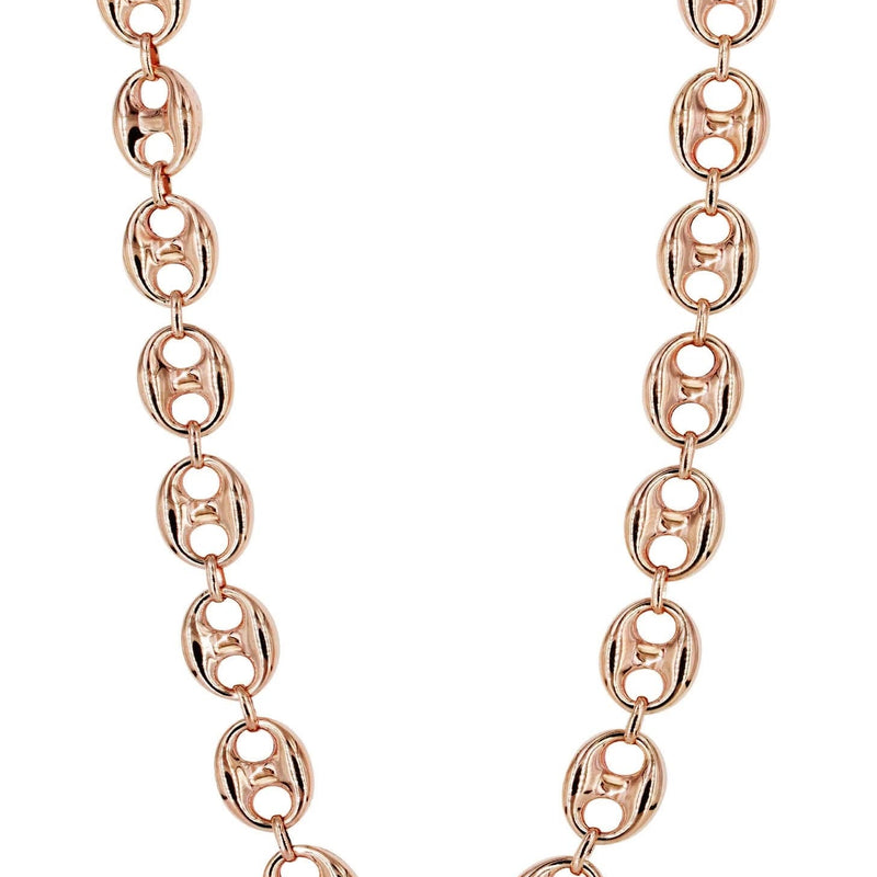 Semi Solid  Puff Chain - 14K Rose Gold