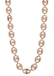 Womens 14K Rose Gold Chain Semi Solid  Puff