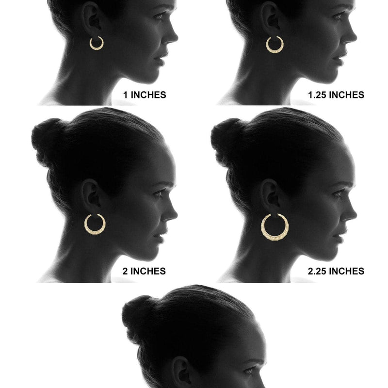 10K Gold Stop Sign Hoop Earrings | Customizable Size