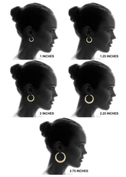 10K Gold Stop Sign Hoop Earrings | Customizable Size