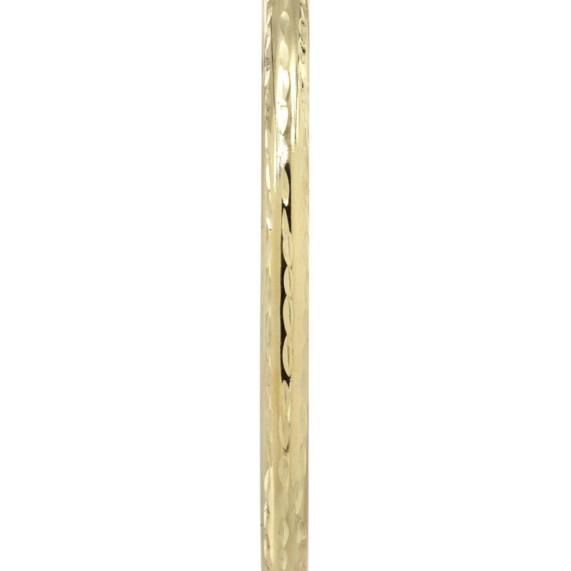 10K Gold Diamond Cut Hoop Earrings | Customizable Size