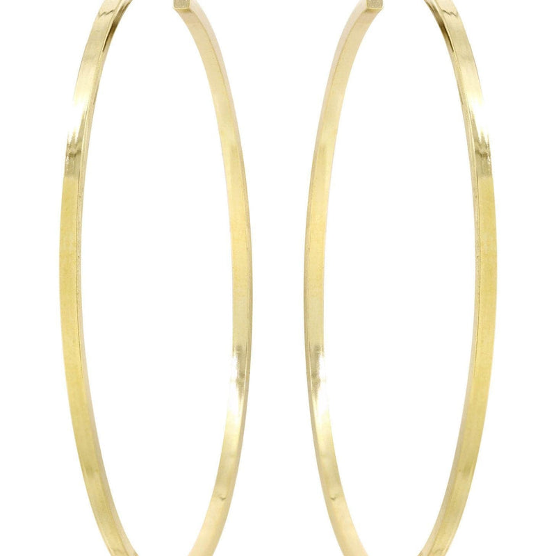 10K Gold Diamond Cut Hoop Earrings | Customizable Size